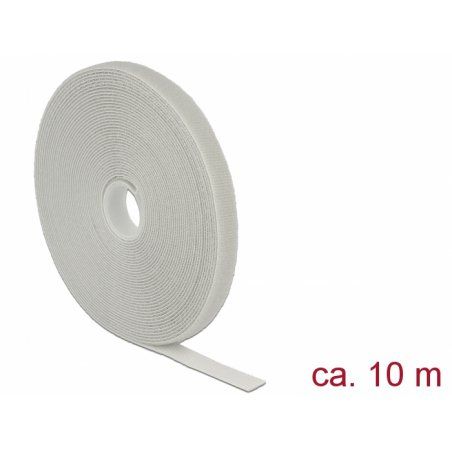DeLOCK Kabelbinder Klett    Rolle 10m gy | L10m x B13 mm grau