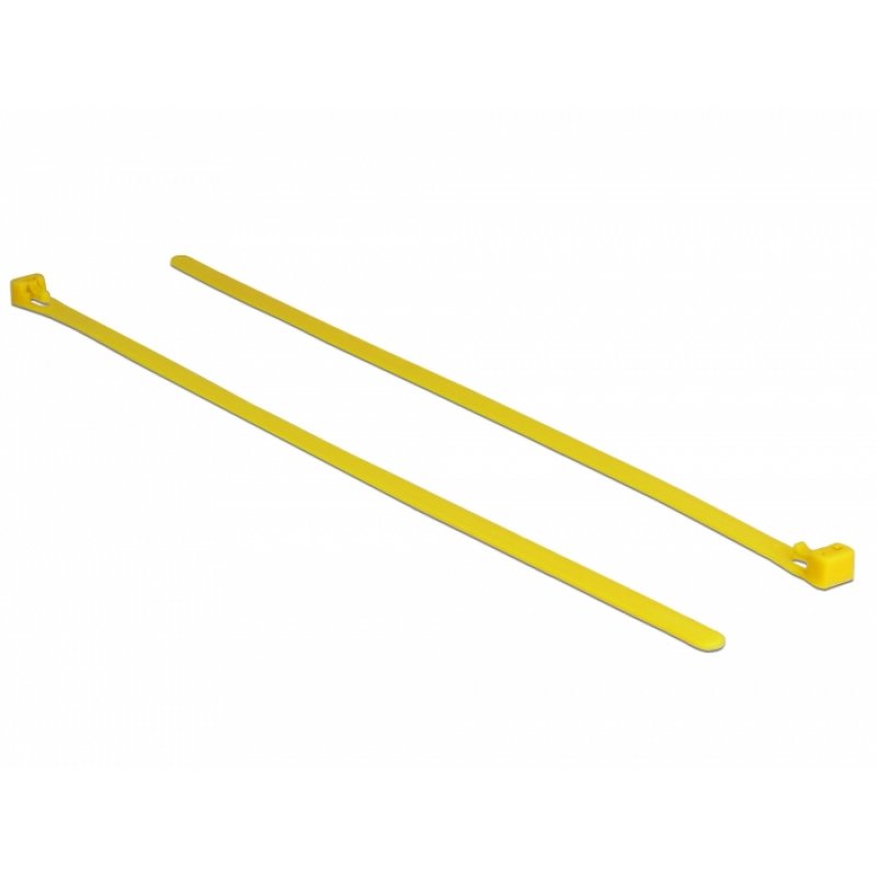 DeLOCK 18761 cable tie Releasable cable tie Nylon Yellow 100 pc(s)