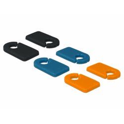 DeLOCK 18293 marqueur de câble Noir, Bleu, Orange Polyvinyl chloride (PVC) 6 pièce(s)