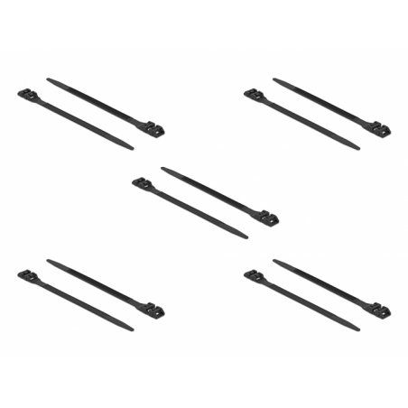 DeLOCK 18891 cable tie Releasable cable tie Nylon Black 10 pc(s)