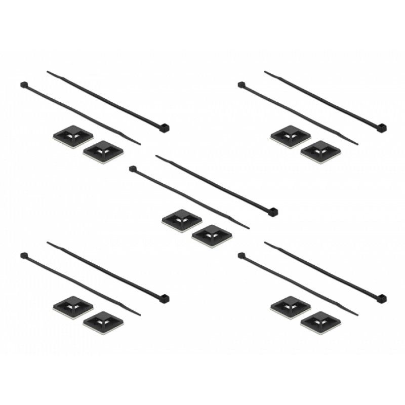 DeLOCK 18674 cable tie mount Black Nylon 10 pc(s)