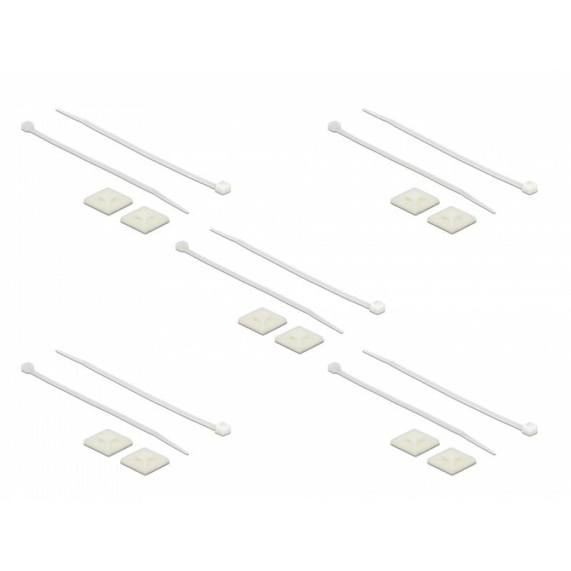 DeLOCK Kabelb. L150x3,6+Sockel 25x25  wh