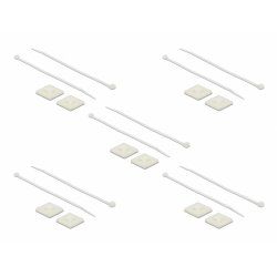 DeLOCK Kabelb. L200x4,8+Sockel 30x30  wh