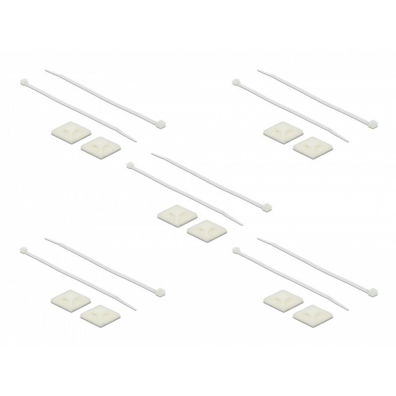 DeLOCK 18678 cable tie mount White Nylon 10 pc(s)
