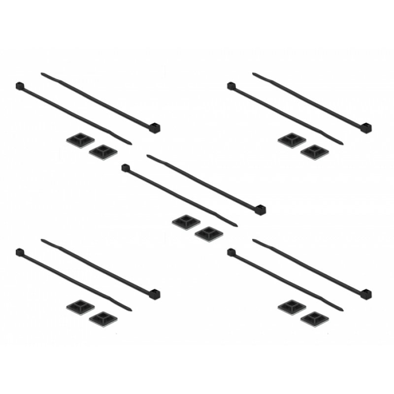 DeLOCK 18680 cable tie mount Black Nylon 10 pc(s)