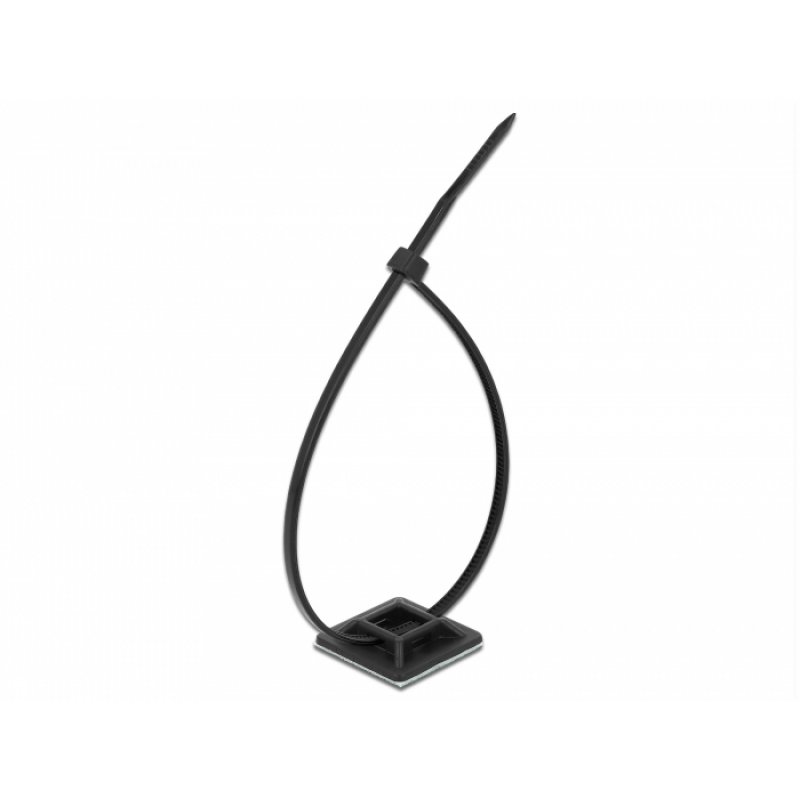 DeLOCK 18680 support d'attache-câble Noir Nylon 10 pièce(s)