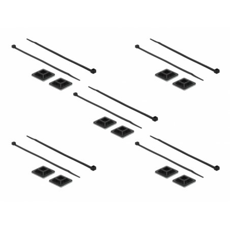 DeLOCK 18831 support d'attache-câble Noir Nylon 10 pièce(s)