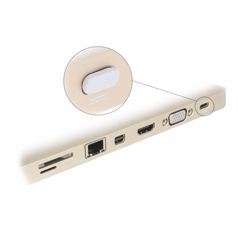 DeLOCK Staubs. USB-C Bu o. Griff 10St wh | 64095