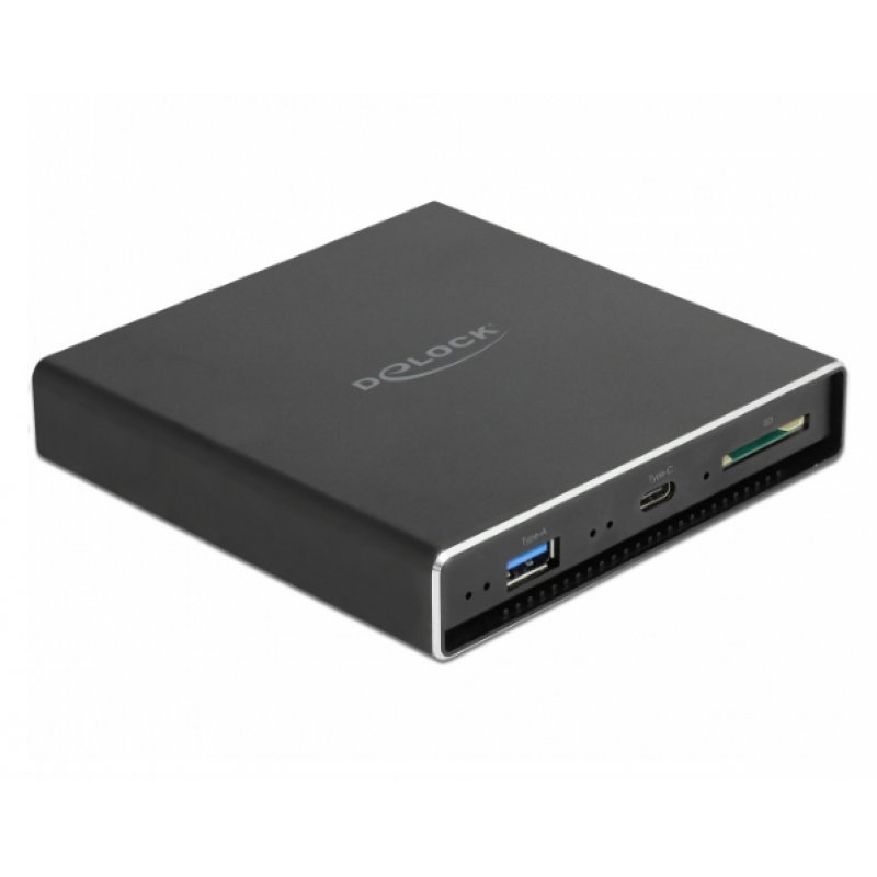 DeLOCK ex.Geh. f. 2.5" SATA HDD/SSD | + USB-C/-A Port u. SD Slot