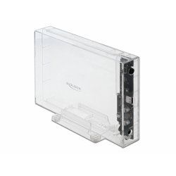 DeLOCK 42623 storage drive enclosure HDD/SSD enclosure Transparent 2.5/3.5"