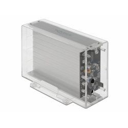 DeLOCK 42624 storage drive enclosure HDD/SSD enclosure Transparent 2.5/3.5"