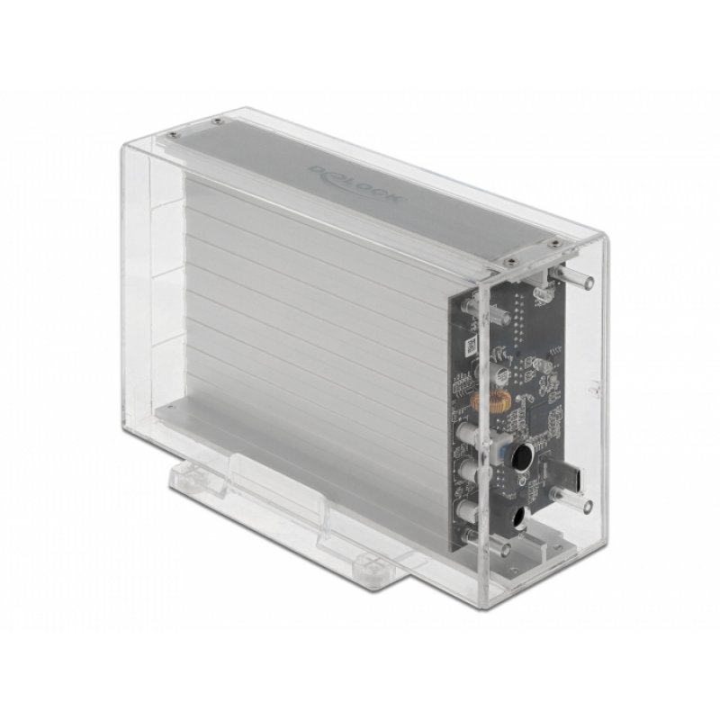 DeLOCK 42624 storage drive enclosure HDD/SSD enclosure Transparent 2.5/3.5"