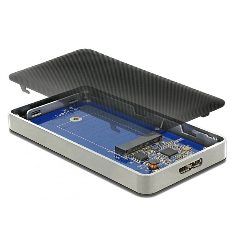 DeLOCK Ext. Geh. M.2/KeyB SSD-USB 3.0 B | Buchse mit Verschlüsselungsfunktion