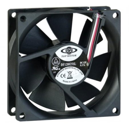 Inter-Tech 88885181 système de refroidissement d’ordinateur Boitier PC Ventilateur 8 cm Noir