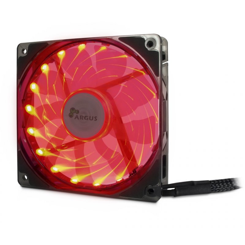 Inter-Tech L-12025 Aura Boitier PC Ventilateur 12 cm Noir