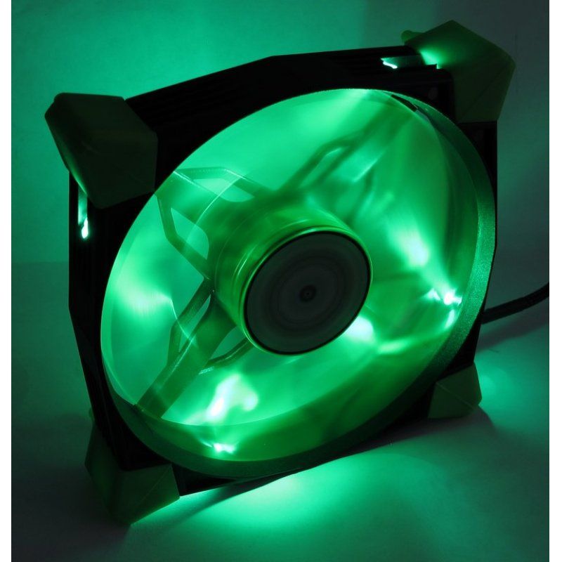 Inter-Tech CobaNitrox N-120-GR Computer case Fan 12 cm Black, Green
