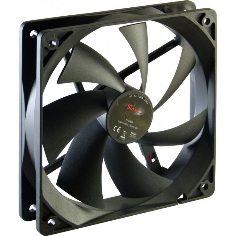 Inter-Tech F-120-S Boitier PC Ventilateur 12 cm Noir