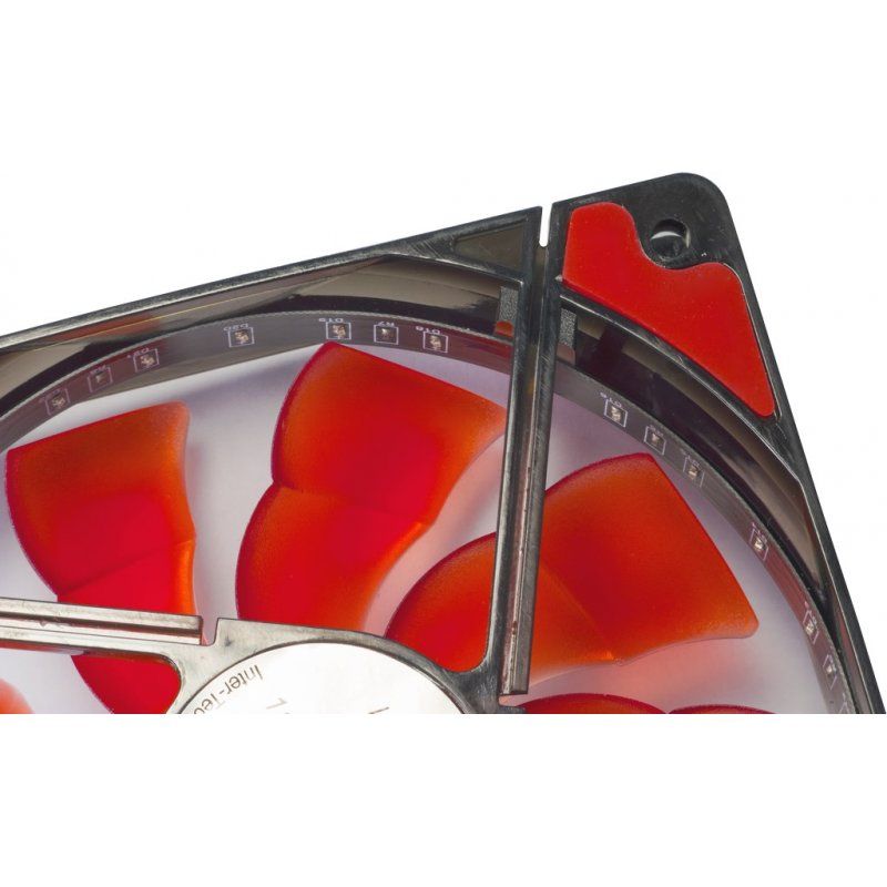 STOCK1 - Inter-Tech L-12025 Boitier PC Ventilateur 12 cm Noir, Rouge