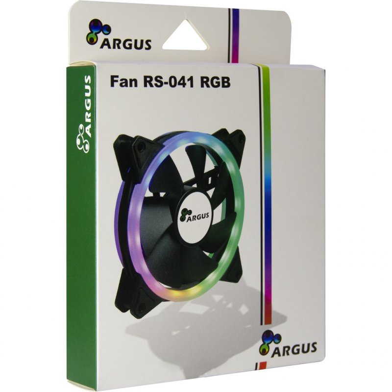 Inter-Tech RS-041 RGB Boitier PC Ventilateur 12 cm Noir