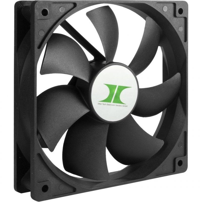 Inter-Tech 88887289 système de refroidissement d’ordinateur Boitier PC Ventilateur 12 cm Noir 3 pièce(s)