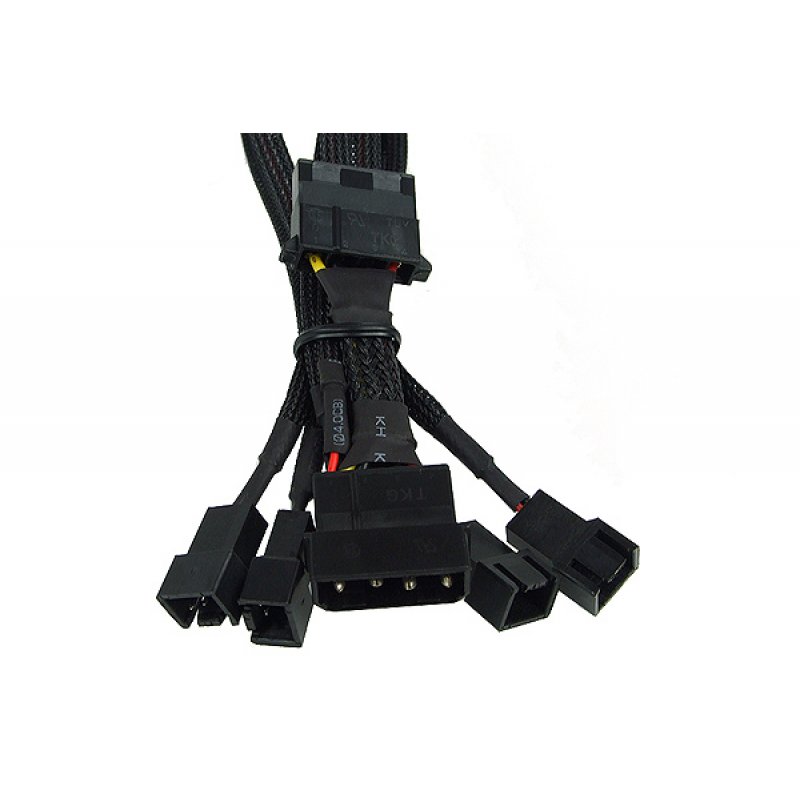 Phobya 4Pin Molex auf 4x 3Pin (12V) 30cm 0.3 m