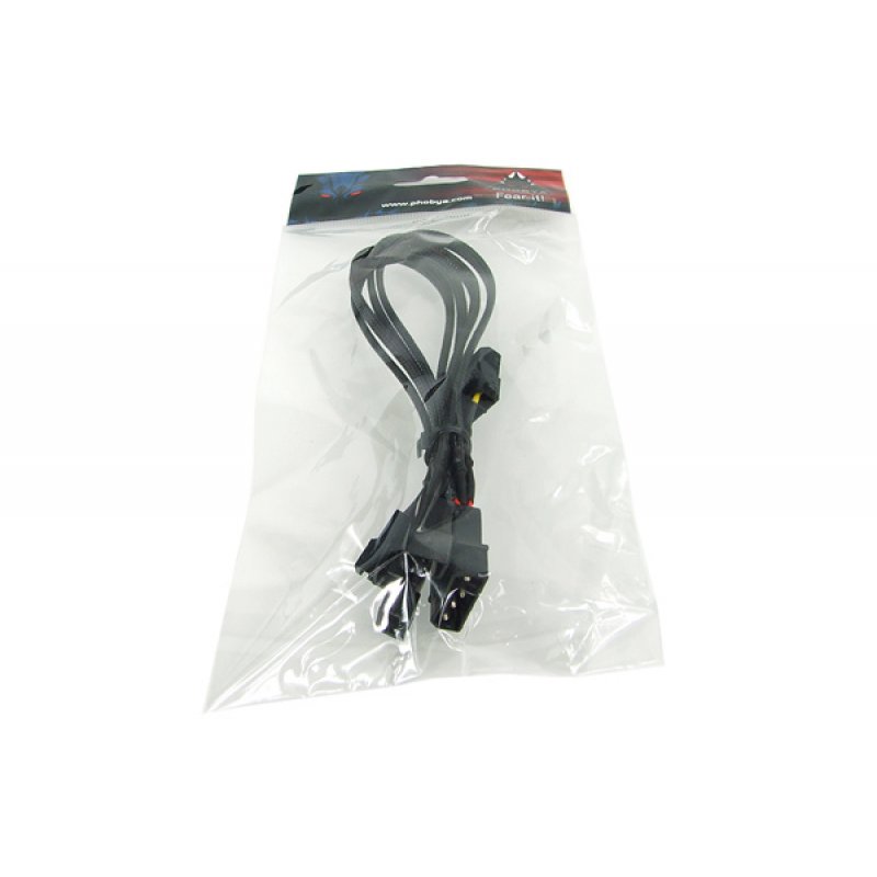 Phobya 4Pin Molex auf 4x 3Pin (12V) 30cm 0.3 m