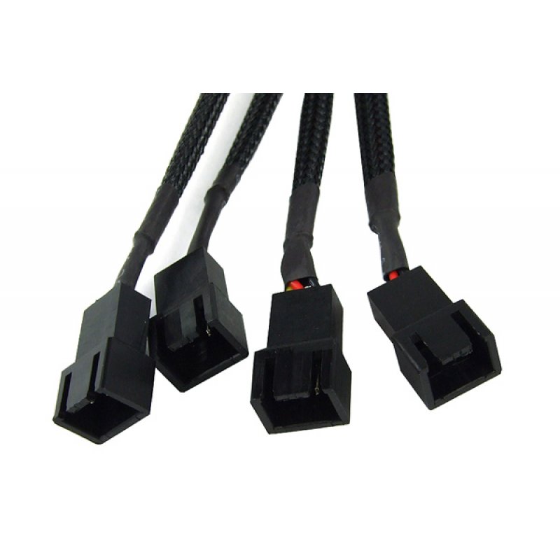 Phobya compatible 3Pin Molex auf 4x 3Pin Molex 60cm | 81038