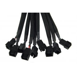 Phobya 3Pin Molex auf 9x 3Pin Molex 60cm 1 m