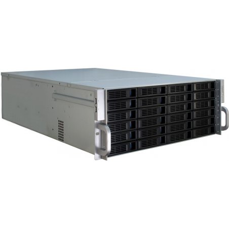 Inter-Tech 4U-4424 Rack Black, Silver