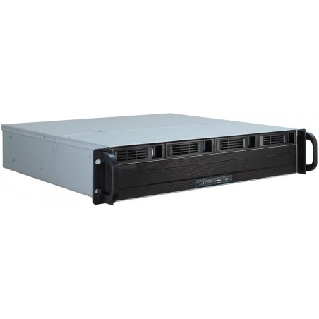 Inter-Tech IPC 2U-2404S Rack Black, Silver