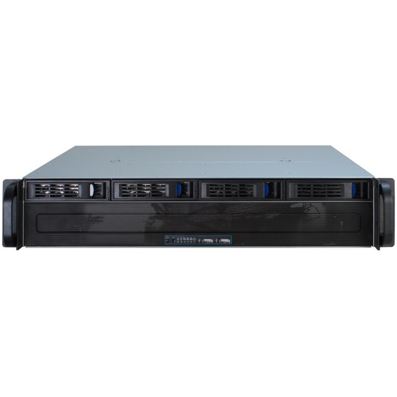 Inter-Tech IPC 2U-2404S Rack Black, Silver
