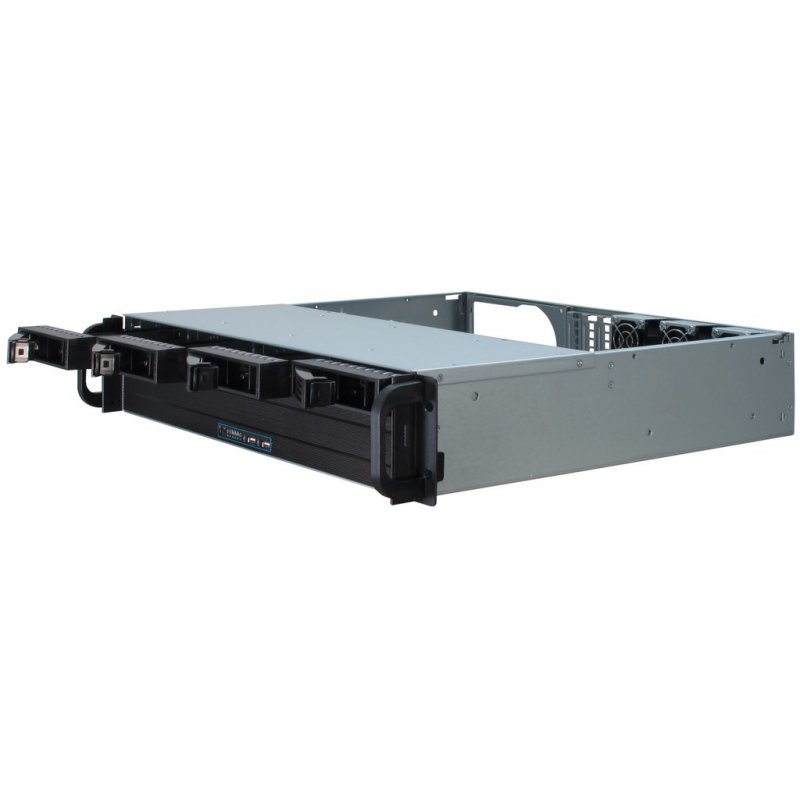Inter-Tech IPC 2U-2404S Rack Black, Silver