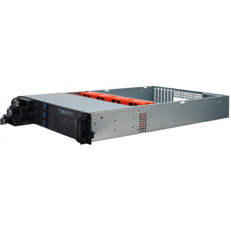 Inter-Tech IPC 2U-2406 Support Noir, Argent