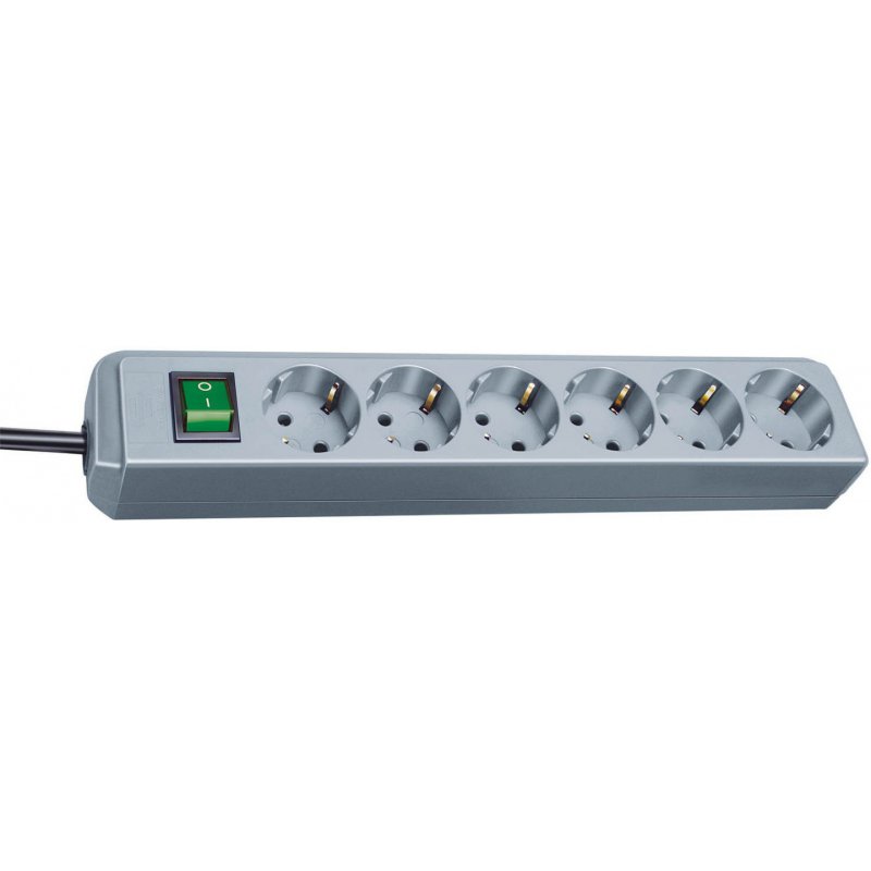 Brennenstuhl Eco power extension 1.5 m 6 AC outlet(s) Grey