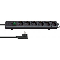 Brennenstuhl 1153300100 power extension 2 m 6 AC outlet(s) Indoor Black