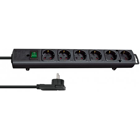 Brennenstuhl 1153300100 power extension 2 m 6 AC outlet(s) Indoor Black