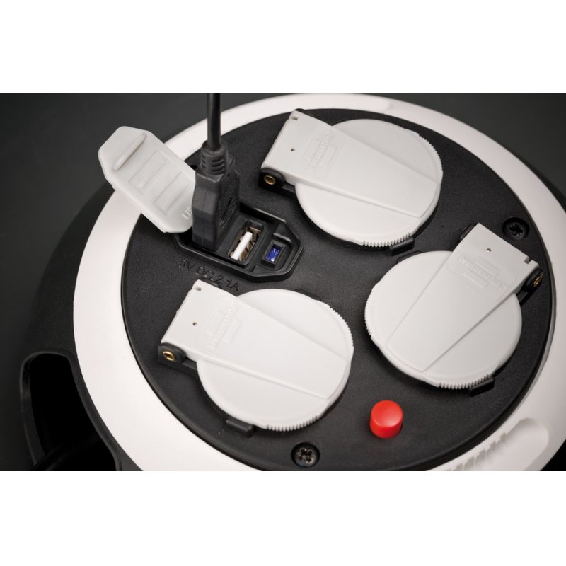 Brennenstuhl 1109220600 power extension 3 m 3 AC outlet(s) Indoor Black, White