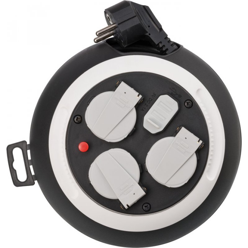 Brennenstuhl 1109220600 multiprise 3 m 3 sortie(s) CA Intérieure Noir, Blanc