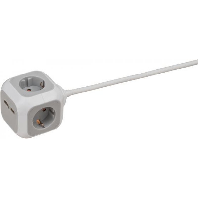 Brennenstuhl 1150100 power extension 1.4 m 4 AC outlet(s) Indoor Grey, White