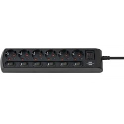 Brennenstuhl 1153110116 power extension 2 m 6 AC outlet(s) Indoor Black