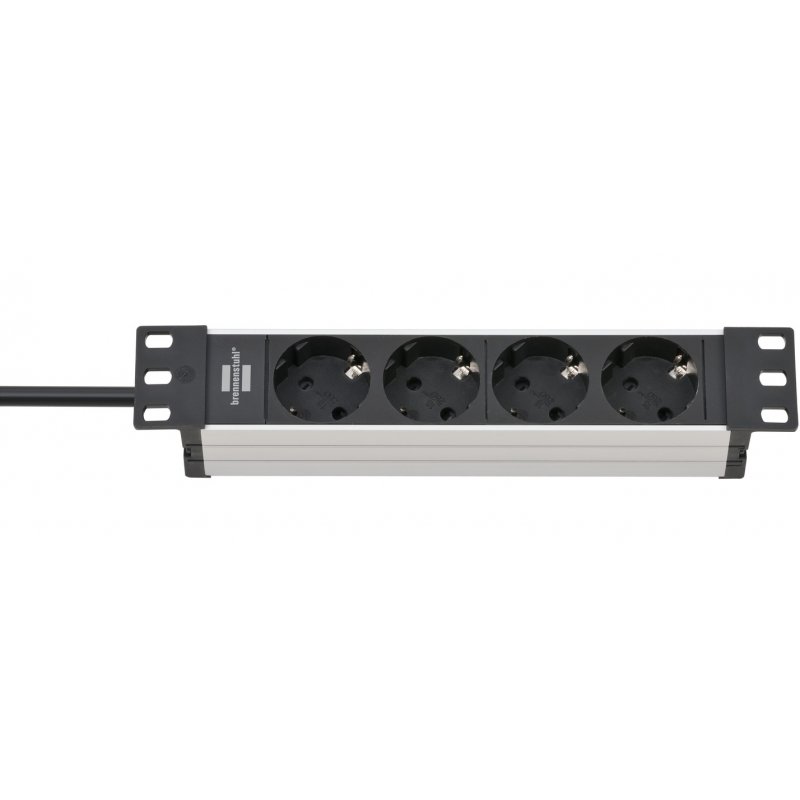 Brennenstuhl 1390007004 power extension 2 m 4 AC outlet(s) Indoor Black, Silver