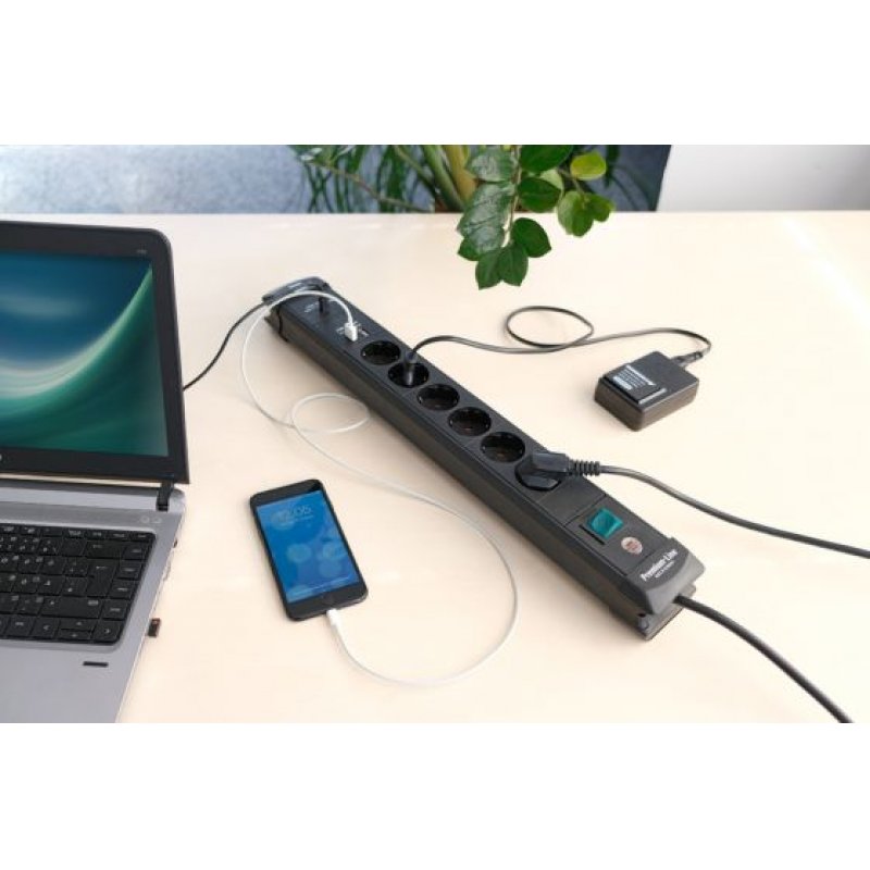 Brenn Premium Line 6-fach 3m USB      bk | H05VVF 3G1,5