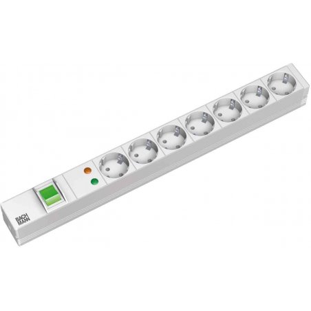 Bachmann 7x Schuko, 2m power extension 7 AC outlet(s) Grey