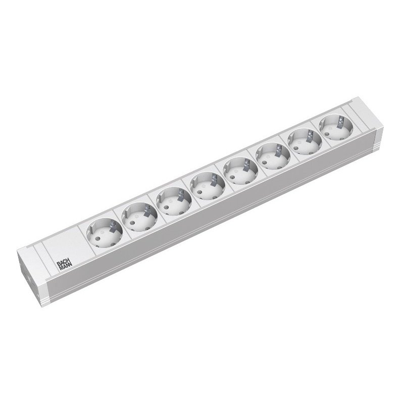 Bachmann 333.601 power extension 2 m 8 AC outlet(s) Indoor Grey