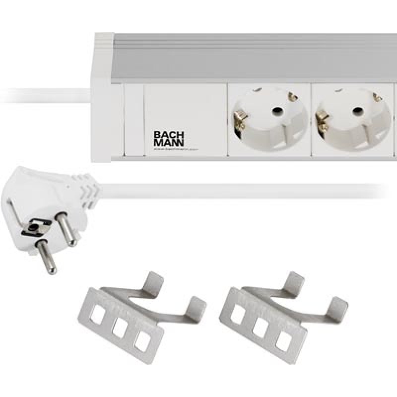 Deltaco GT-51 multiprise 2 m 8 sortie(s) CA Blanc