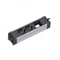 Bachmann STEP ALU multiprise 2 sortie(s) CA Intérieure Noir