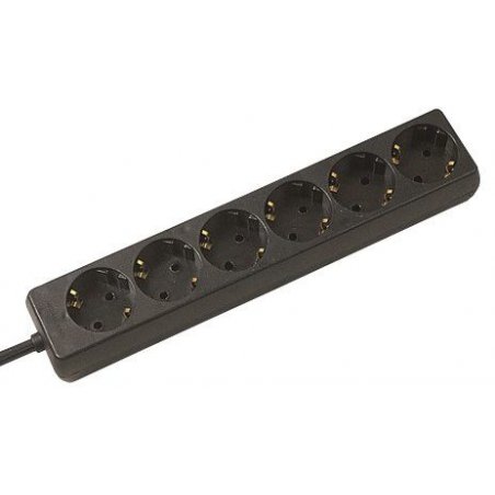 Secomp SELLY power strip power extension 1.5 m 6 AC outlet(s) Indoor Black