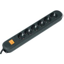 Bachmann SMART 6x Schuko H05VV-F 3G 1.50mm² 16A/3680W 3m power extension 6 AC outlet(s) Black