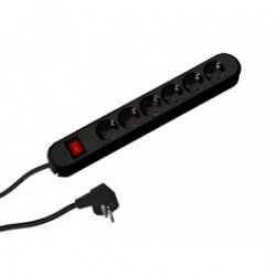 Bachmann 381.152K multiprise 5 m 6 sortie(s) CA Intérieure Noir