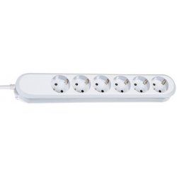 Bachmann SMART 6x Schuko H05VV-F 3G 1.50mm² 16A/3680W 5m power extension 6 AC outlet(s) White